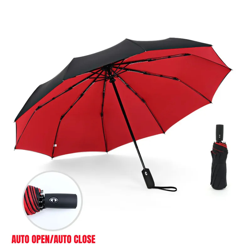 Parasol Umbrella Large - Windproof Double Layer Resistant Umbrella Fully