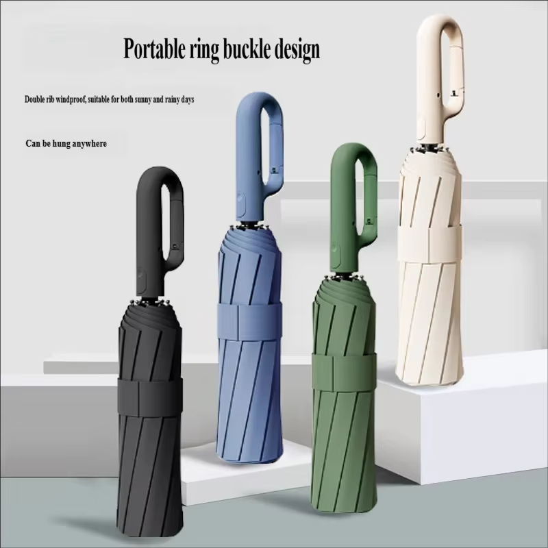 Parasol Umbrella Large - Large Automatic Ring Buckle Folding Umbrella