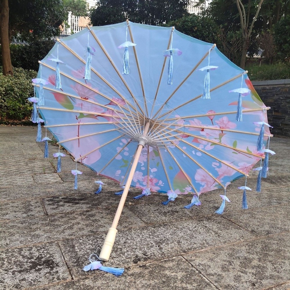 Parasol Umbrella Large - Chinese Japanese Art Silk Parasol Umbrella