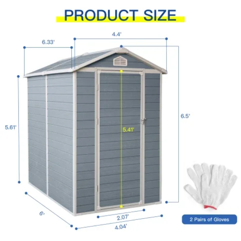 6x4ft Resin Outdoor Storage Sh - Outdoor Furniture In Store 评论和价格