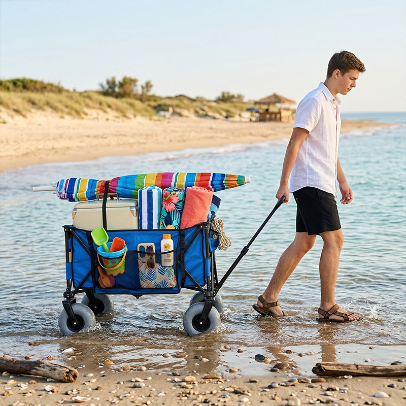 Foldable Metal Beach Wagon Qui - Outdoor Furniture Table 评论和价格