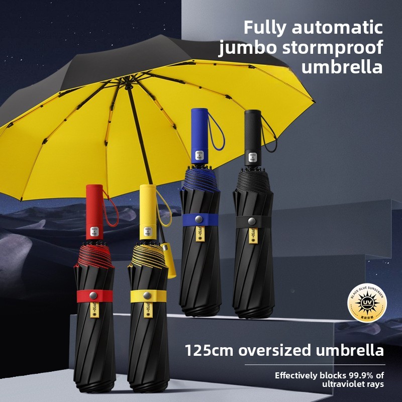 125CM Triple Fold Double Layer - Parasol Umbrella Large 评论和价格