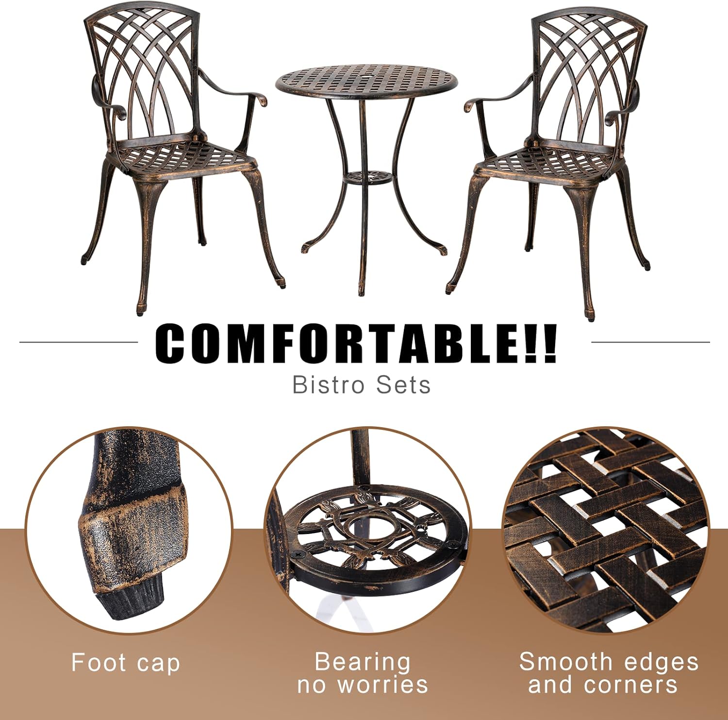 Bronze rust-resistant cast alu - Outdoor Furniture Table 评论和价格