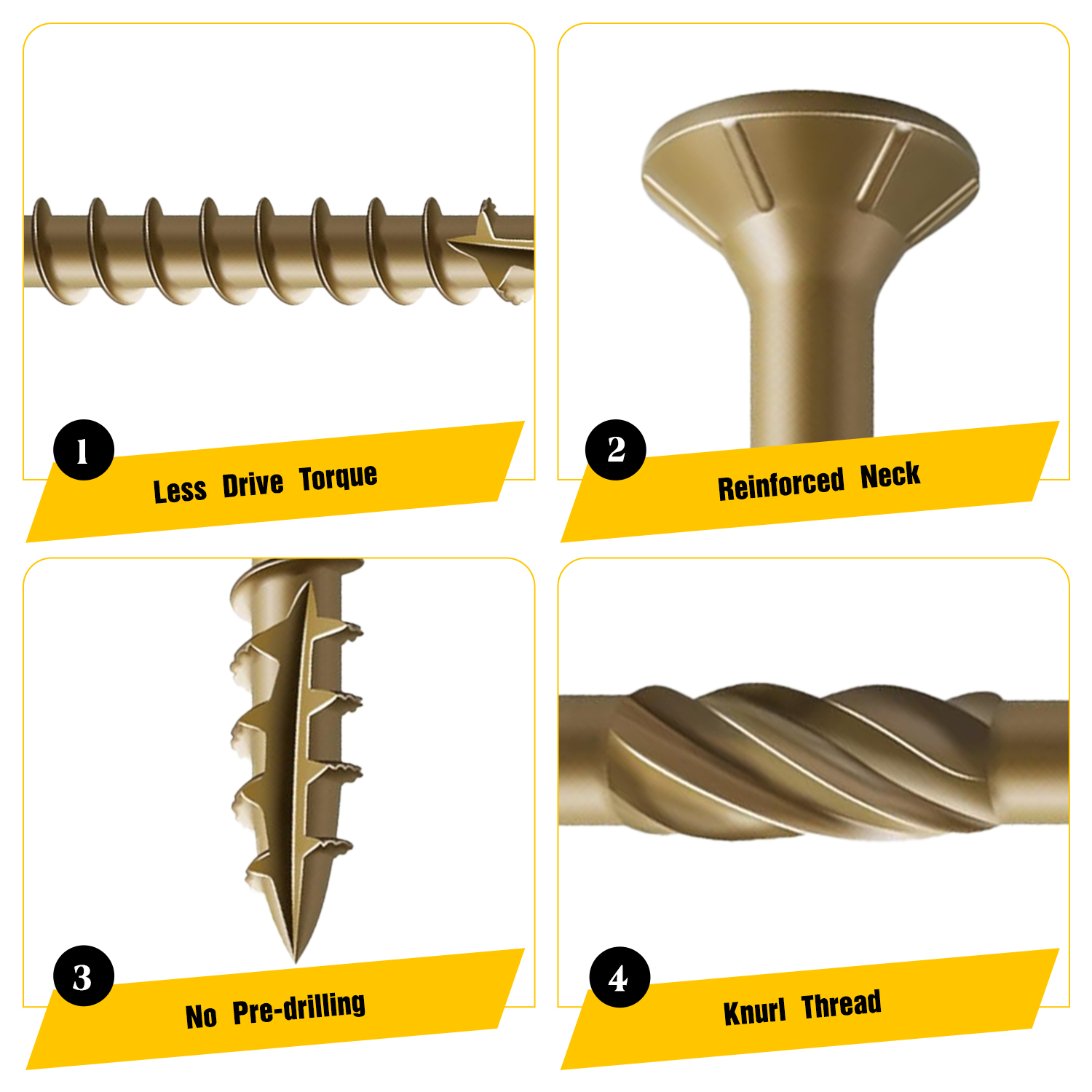 VKKM 70Pcs #10×4 Inch Golden T - Outdoor Furniture Diy 评论和价格
