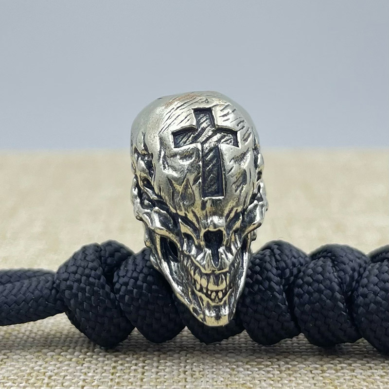 Brass Cross Skull Head Knife B - Outdoor Furniture Diy 评论和价格