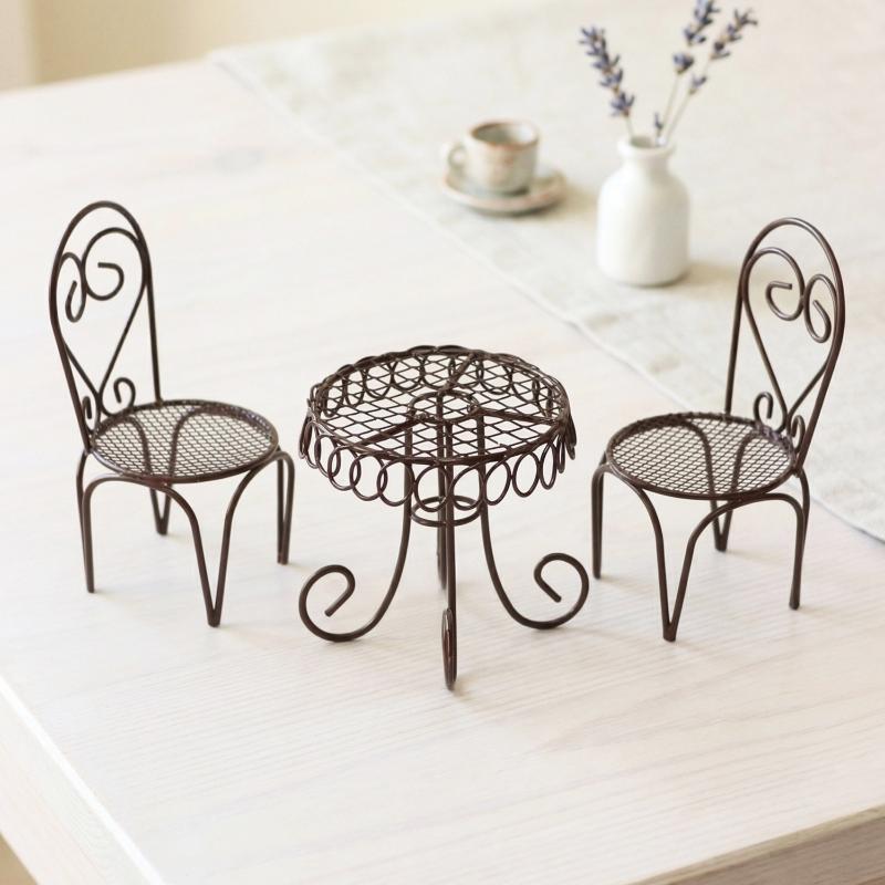 1/3Pcs Dollhouse Garden Displa - Outdoor Furniture Table 评论和价格