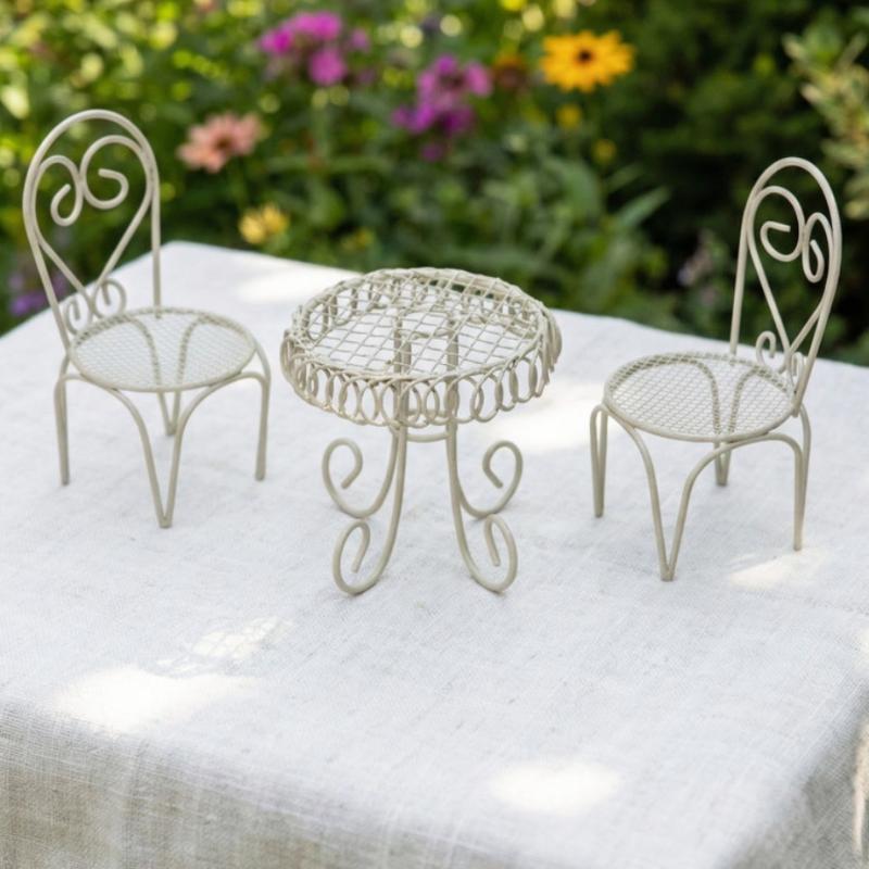 1/3Pcs Dollhouse Garden Displa - Outdoor Furniture Table 评论和价格