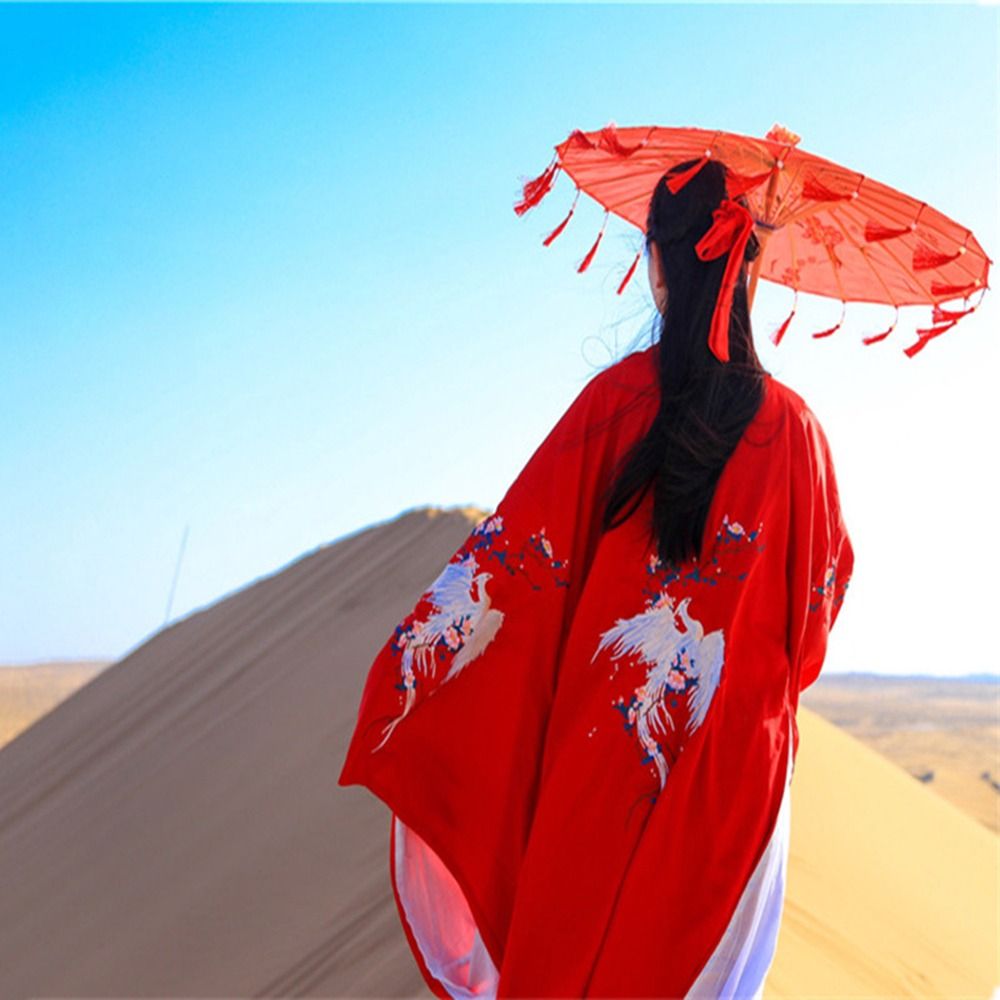 Chinese Japanese Art Silk Para - Parasol Umbrella Large 评论和价格