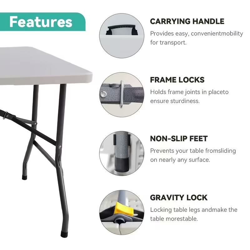 Folding Table,Portable Plastic - Outdoor Furniture In Store 评论和价格